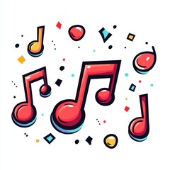 Colorful Music Notes Celebrate A Festive Occasion