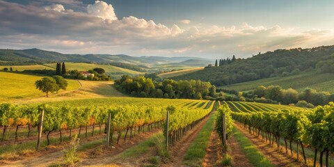 Naklejka premium Vineyard in region country