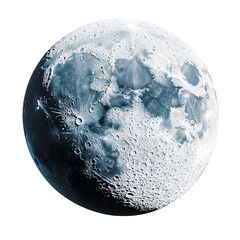 Moon isolated on transparent background