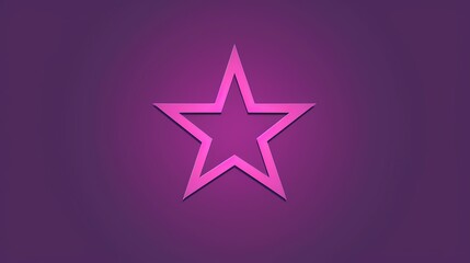 Obraz premium A pink star on a purple background.