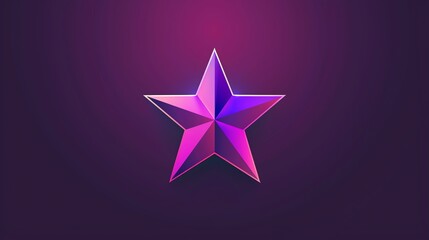 Fototapeta premium A single, large, shiny purple star with a slight blue tint.