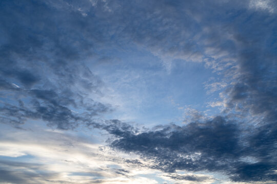 Evening sky with dark clouds