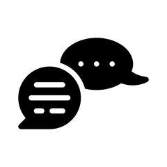 Obraz premium messaging glyph icon