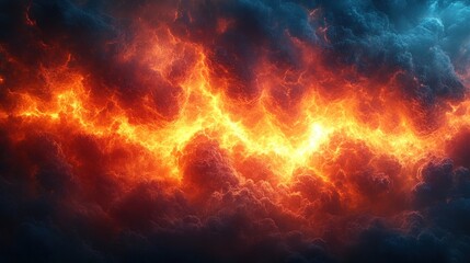 Fototapeta premium Fiery, swirling clouds; inferno texture.