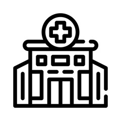 Obraz premium hospital line icon
