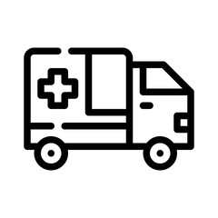 ambulance line icon