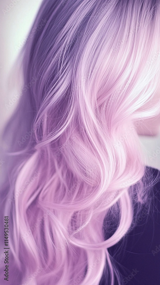 Poster dynamic pastel gradient of pale violet and peachy pink accented with subtle white noise for a textur