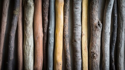 Obraz premium Natural Wood Sticks Background Texture Image