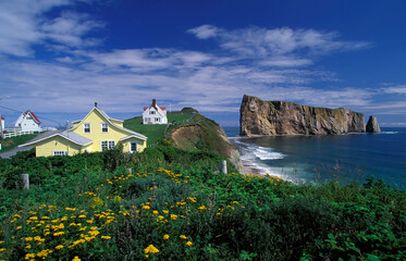 Gaspe Quebec Perce Rock Canadian Landscape