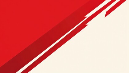 Abstract Red and White Geometric Design Background Image  Modern Minimalist Style Graphic Art