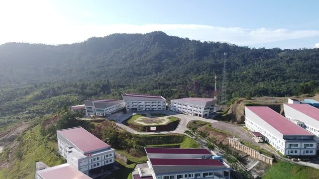 campus with views of the hills, UIN Imam Bonjol Padang