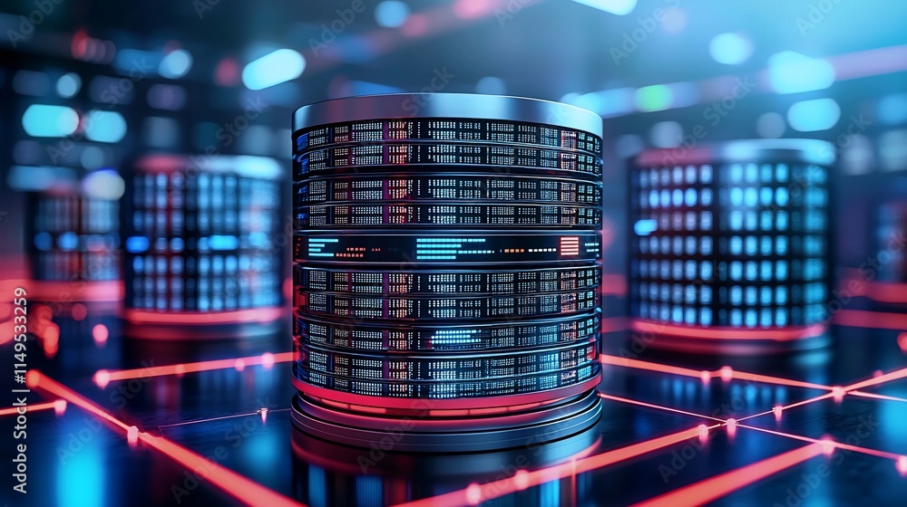 Poster Illuminated Data Servers In A Modern Network Center