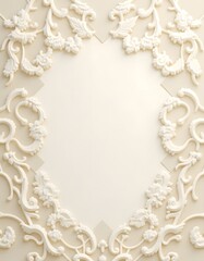 Swirl Broken white frame ornament