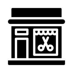 hair salon glyph icon
