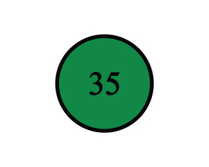 Thirty five icon vector symbol design illustration