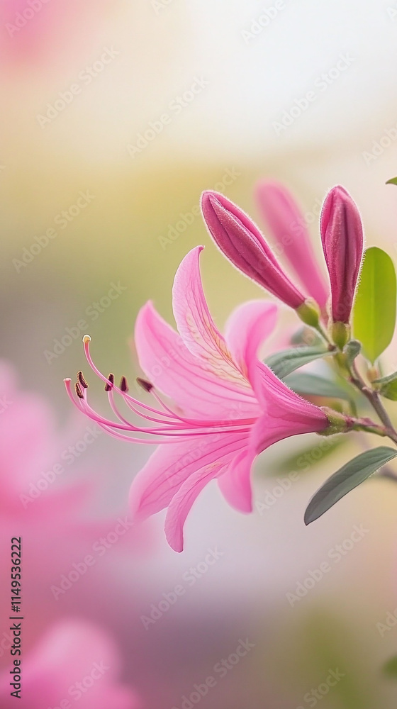 Poster pastel background with a gentle shift from soft yellow to azalea pink topped with a fine white noise