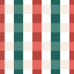 Christmas gingham plaid, seamless pattern for textile, fabric, garment and embroidery.