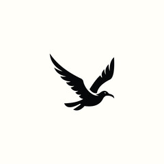 flying albatross bird vector icon