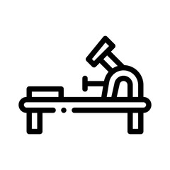 rowing machine line icon