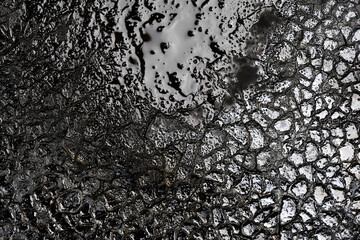 Texture of burnt organic matter.