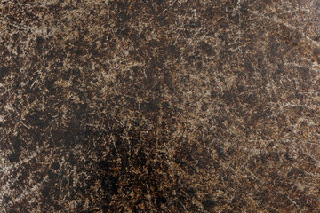 Frying pan texture. The surface of old cooking pan, closeup.