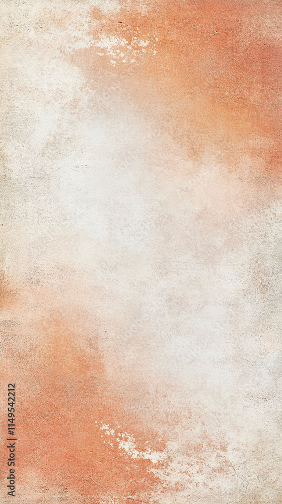 Poster warm pastel gradient transitioning from soft apricot to azalea pink with a grainy overlay and white 