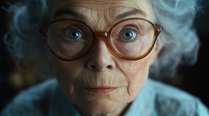 Close-up Portrait of an Elderly Woman