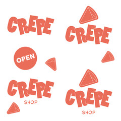 クレープ屋さんに最適なイラストレーション素材です