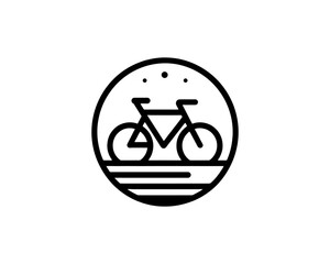Bicycle logo design icon symbol vector illustration.