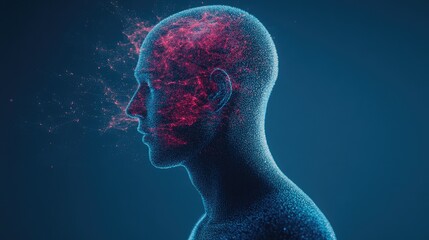 AI chatbot concept with vibrant colors and digital particles, highlighting its deep learning business applications.