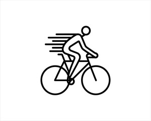Obraz premium silhouette of a cyclist