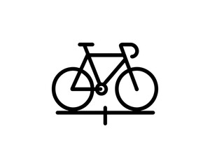 Fototapeta premium Bicycle logo design icon symbol vector illustration.