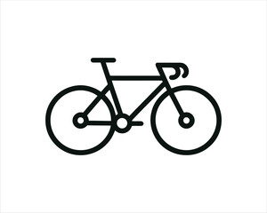 Obraz premium Bicycle logo design icon symbol vector illustration.