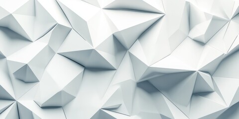 Abstract white polygonal background.