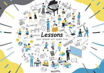 習い事を楽しむ子供たち