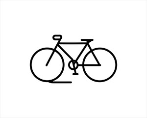 Obraz premium Bicycle logo design icon symbol vector illustration.