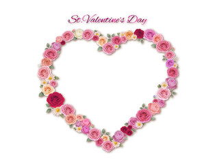 ハートのフレーム（影付き）　C-1