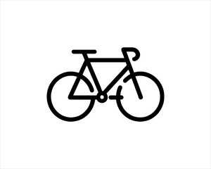 Bicycle logo design icon symbol vector illustration.