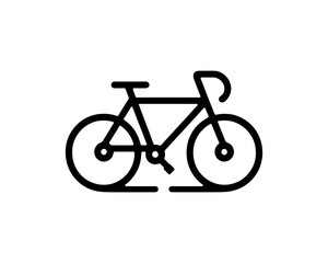 Fototapeta premium Bicycle logo design icon symbol vector illustration.