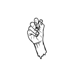 hand holding a writing marker towards the front of the screen line art vector
