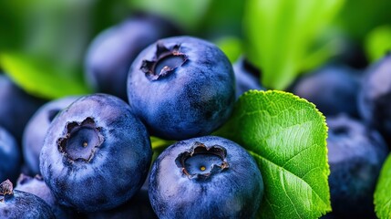 Freshly Picked Blueberries on a White Background, Vibrant and Healthy Antioxidant Superfood, Perfect for Healthy Eating and Nutritional Concepts