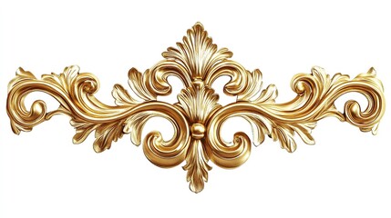 Glorious Golden Decorative Element, Luxurious Ornate Design, Elegant Accent for Premium Visual Aesthetics