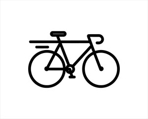 Bicycle logo design icon symbol vector illustration.