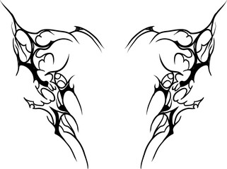 black and white tattoo