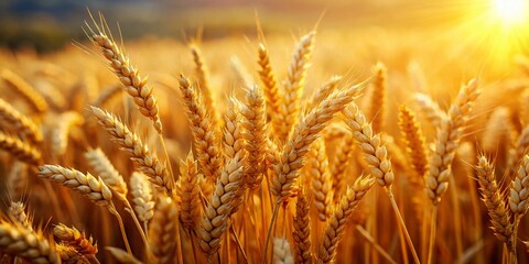 Rustic Wheat Field Harvest:  Golden Cleavers & Bread