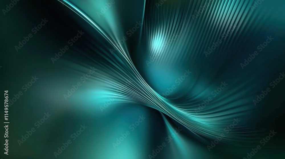 Poster a mesmerizing abstract design featuring swirling shades of teal and blue, creating a sense of depth 