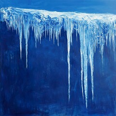 Fototapeta premium Frozen Landscape: Abstract Icicles Painting
