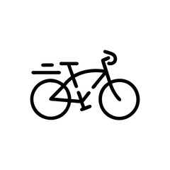 Simple Line Art Illustration of a Bicycle, icon, logo, vector  illustration.