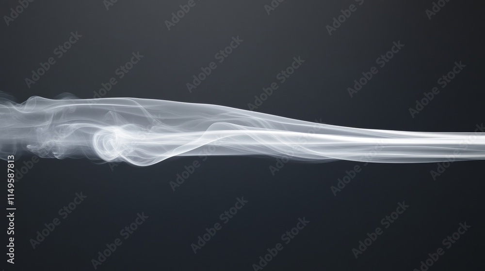 Aufkleber plain smoke trail effect. jet vector white contrail line on transparent background. 3d airplane flig