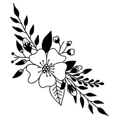 black and white floral background